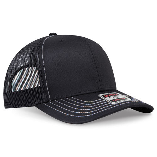 OTTO CAP 112-1 - 6 Panel Mid Profile Mesh Back Trucker Hat