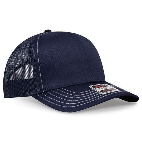 OTTO CAP 112-1 - 6 Panel Mid Profile Mesh Back Trucker Hat
