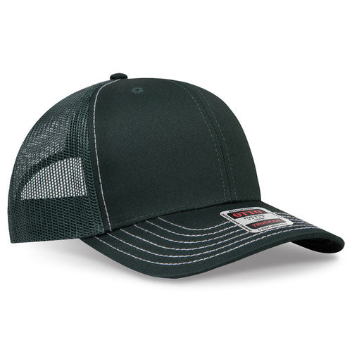 OTTO CAP 112-1 - 6 Panel Mid Profile Mesh Back Trucker Hat