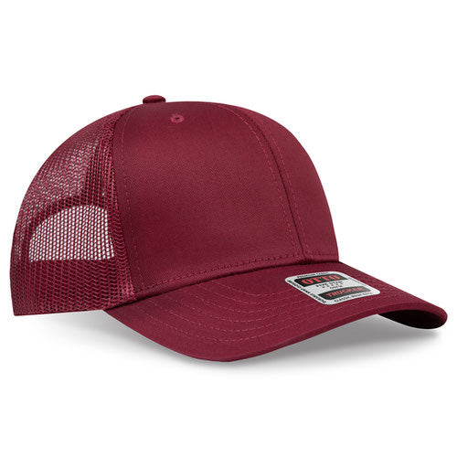 OTTO CAP 112-1 - 6 Panel Mid Profile Mesh Back Trucker Hat