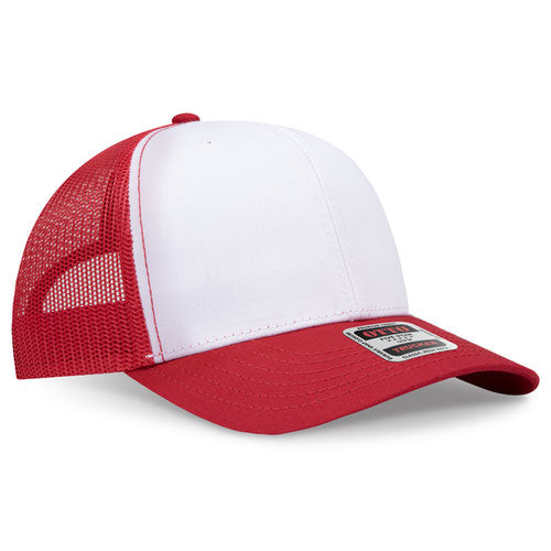 OTTO CAP 112-1 - 6 Panel Mid Profile Mesh Back Trucker Hat