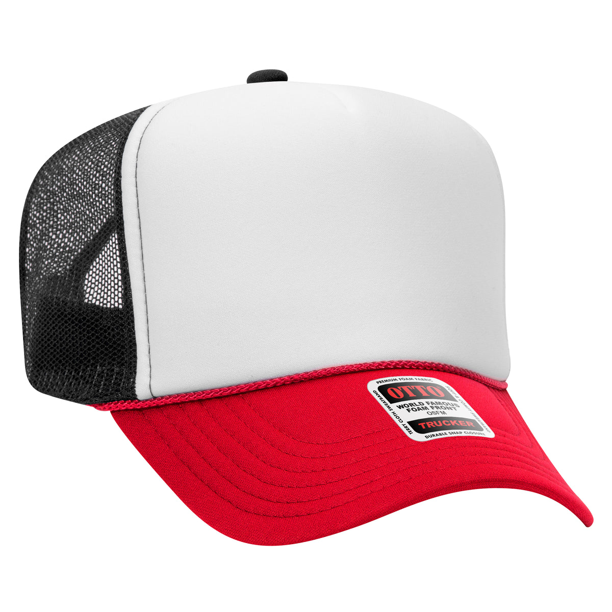OTTO CAP 39-165 Foam Trucker Hat 5 Panel High Crown Trucker Cap - OSFM - OTTO 39