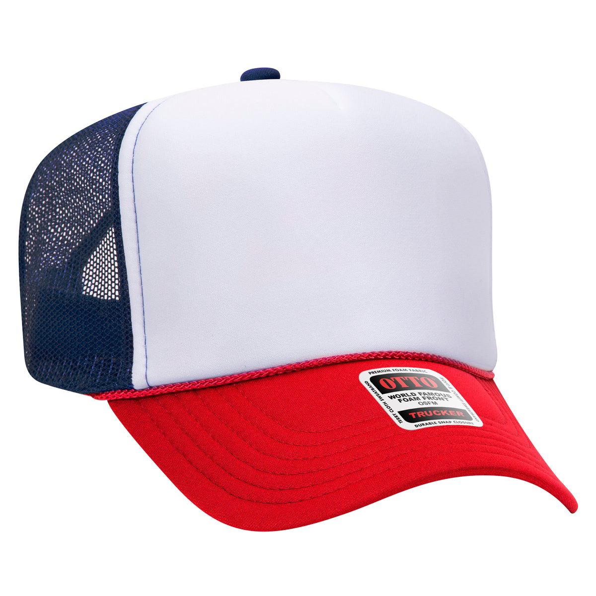 OTTO CAP 39-165 Foam Trucker Hat 5 Panel High Crown Trucker Cap - OSFM - OTTO 39
