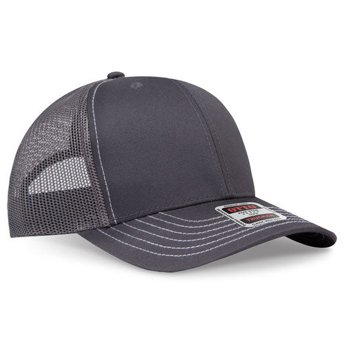 OTTO CAP 112-1 - 6 Panel Mid Profile Mesh Back Trucker Hat
