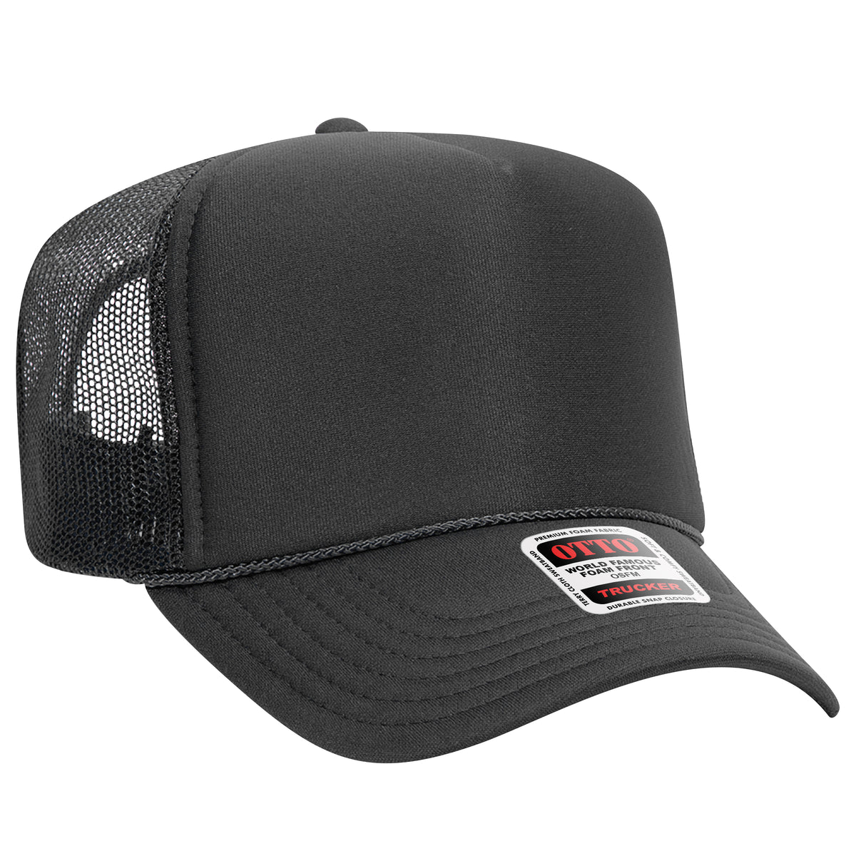 OTTO CAP 39-165 Foam Trucker Hat 5 Panel High Crown Trucker Cap - OSFM - OTTO 39