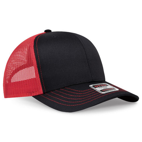 OTTO CAP 112-1 - 6 Panel Mid Profile Mesh Back Trucker Hat