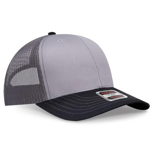 OTTO CAP 112-1 - 6 Panel Mid Profile Mesh Back Trucker Hat