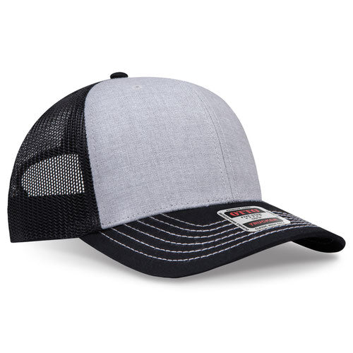 OTTO CAP 112-1 - 6 Panel Mid Profile Mesh Back Trucker Hat