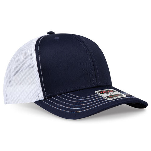 OTTO CAP 112-1 - 6 Panel Mid Profile Mesh Back Trucker Hat