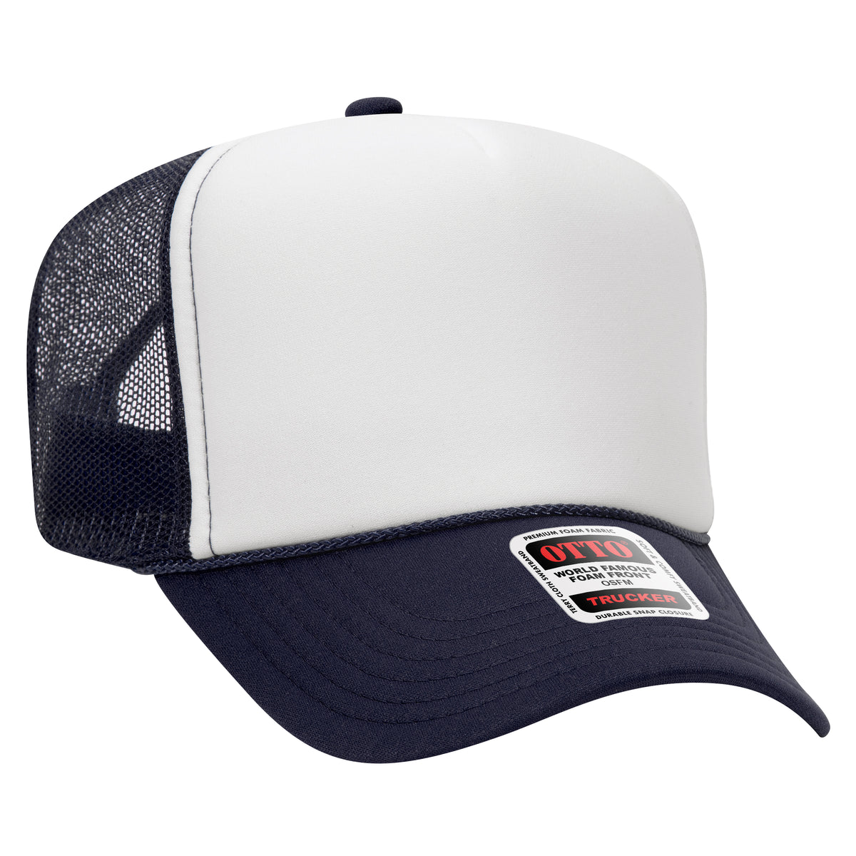OTTO CAP 39-165 Foam Trucker Hat 5 Panel High Crown Trucker Cap - OSFM - OTTO 39