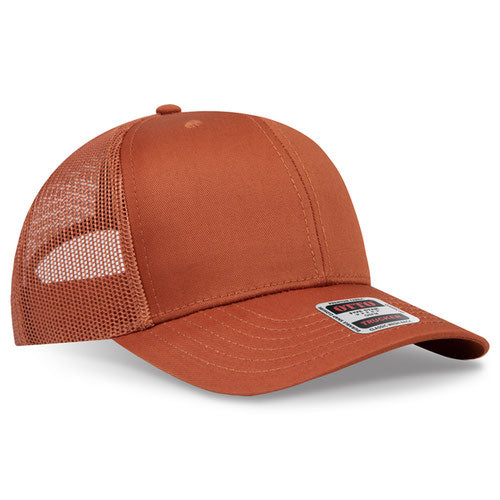 OTTO CAP 112-1 - 6 Panel Mid Profile Mesh Back Trucker Hat