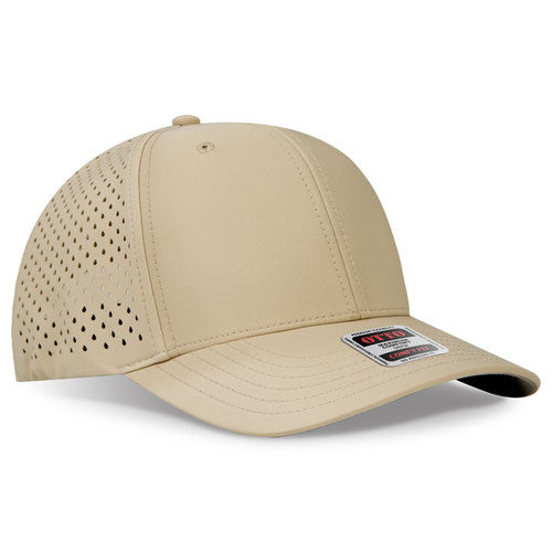 OTTO CAP® 110-1 - 6 Panel Mid Profile Perforated Performance Cap – Breathable Adjustable Baseball Hat