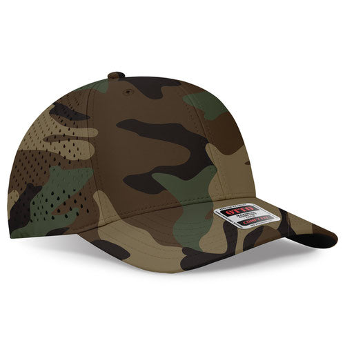 OTTO CAP® 110-1 - 6 Panel Mid Profile Perforated Performance Cap – Breathable Adjustable Baseball Hat