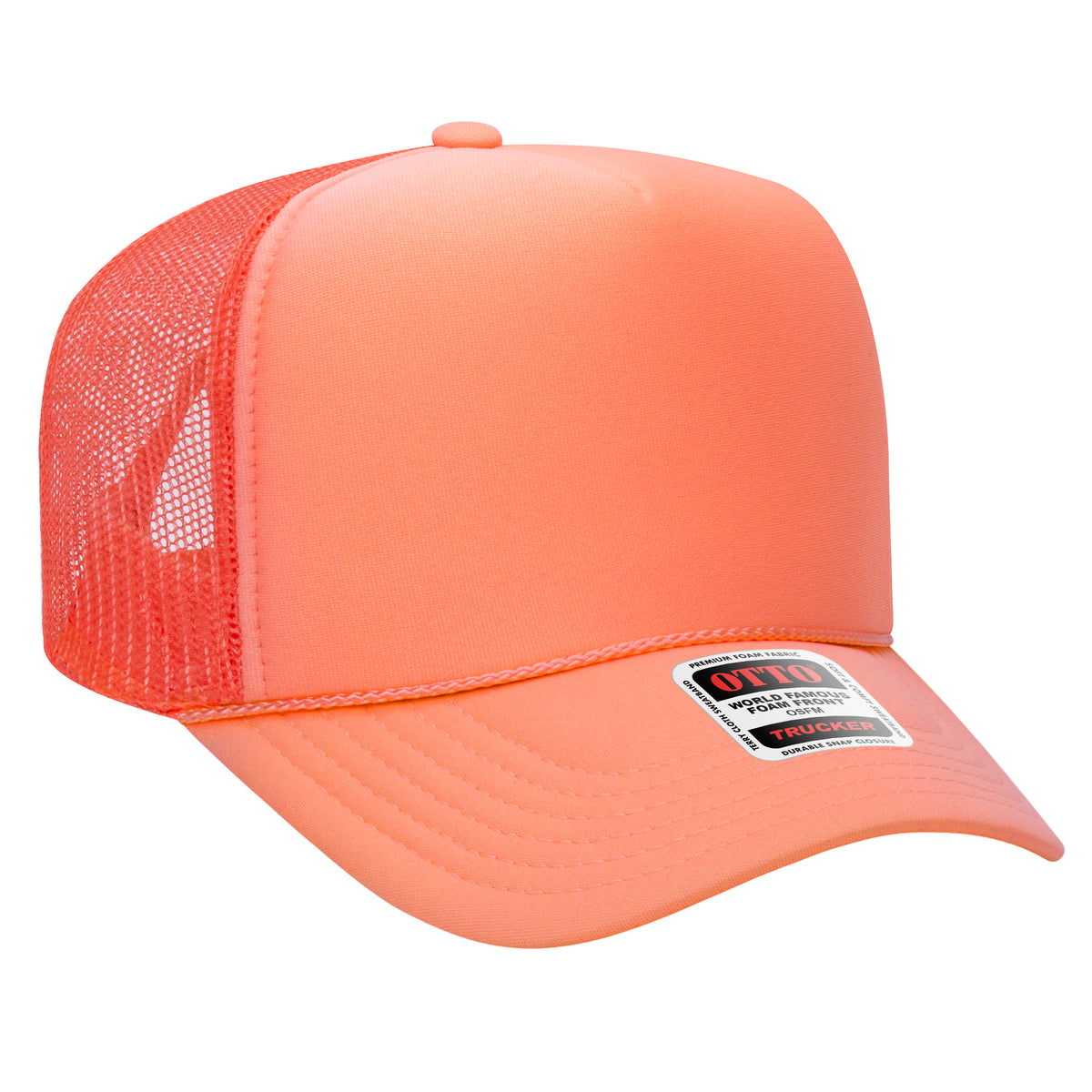 OTTO CAP 39-165 Foam Trucker Hat 5 Panel High Crown Trucker Cap - OSFM - OTTO 39