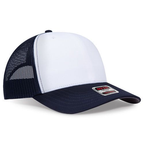 OTTO CAP® 1120-1 - Seamless 6 Panel Mid Profile Mesh Back Trucker Hat