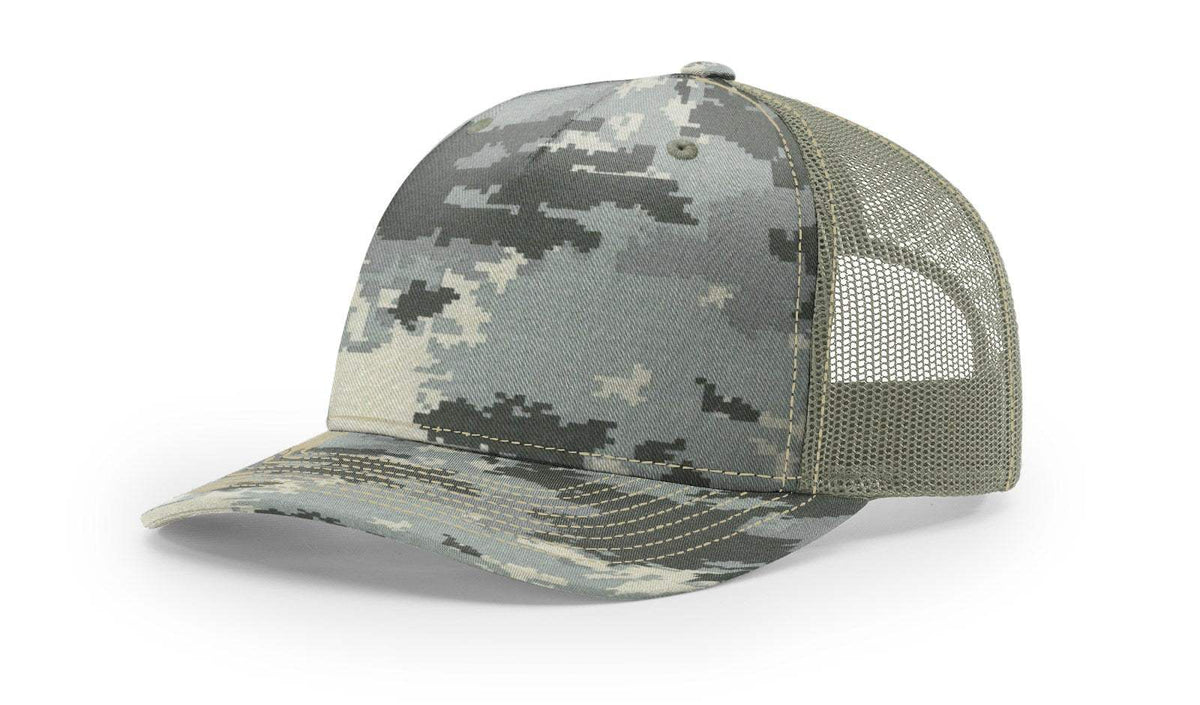 Richardson 112PFP Duck Camo Bottomland Camo Hat Five Panel Hat Trucker Cap