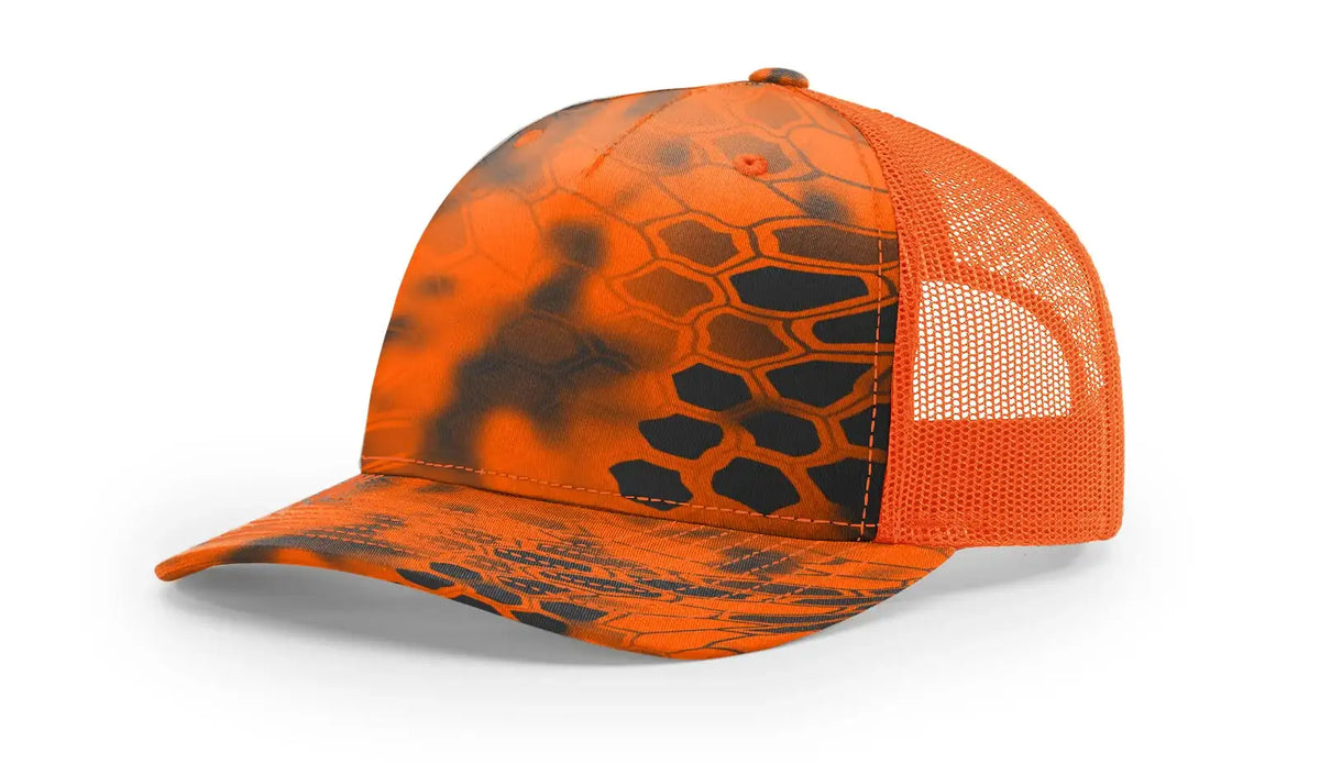 Richardson 112PFP Duck Camo Bottomland Camo Hat Five Panel Hat Trucker Cap
