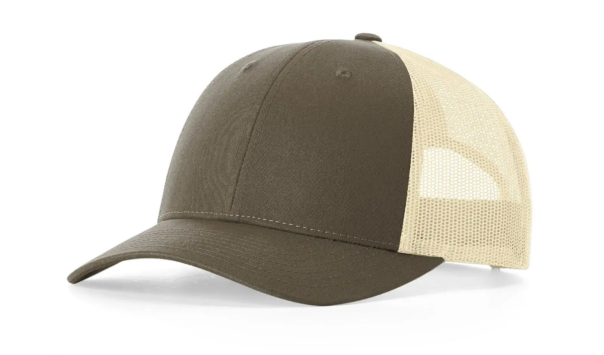 Richardson 115 Trucker Hat Low Profile Snapback 6 Panel Hat Trucker Cap MD/LG