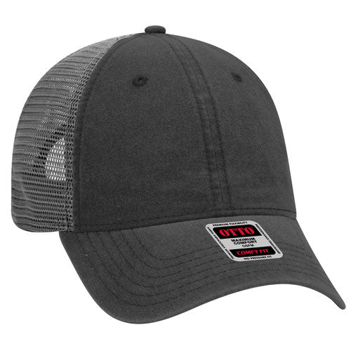 OTTO CAP® 121-1202 - OTTO COMFY FIT® 6 Panel Low Profile Mesh Back Trucker Hat