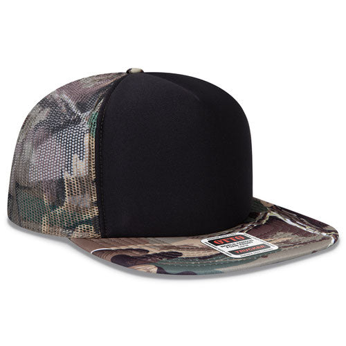 OTTO CAP® 132-1037 - OTTO SNAP 5 Panel High Crown Mesh Back Trucker Snapback Hat
