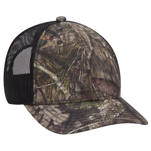 OTTO CAP® 171-1293 - Mossy Oak Camouflage 6 Panel Low Profile Mesh Back Trucker Hat
