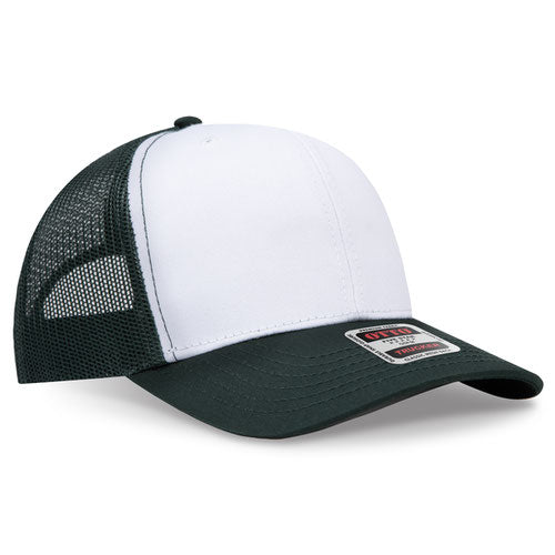 OTTO CAP 112-1 - 6 Panel Mid Profile Mesh Back Trucker Hat