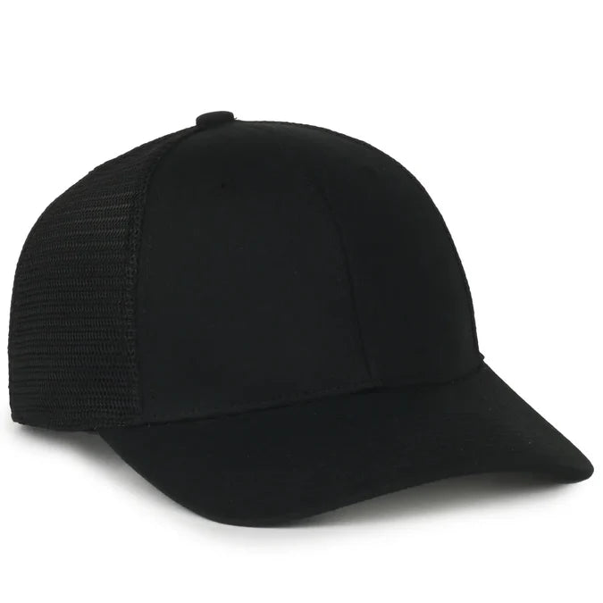 Outdoor Cap FLX672M ProFlex Stretch Mesh Cap – Structured Pro Round Crown, Premium Cotton Twill, Adjustable Sweatband