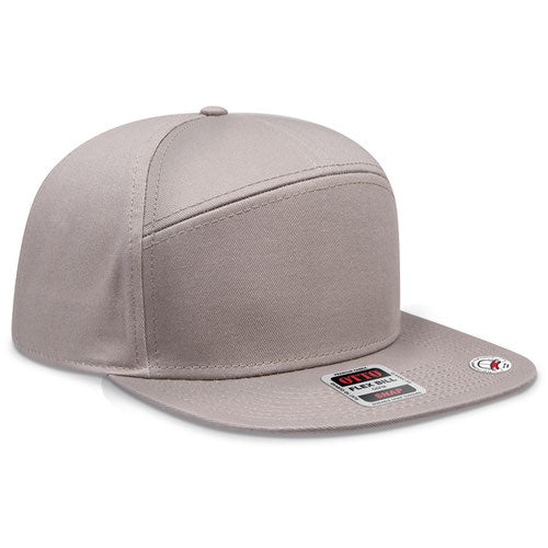 OTTO 177-1331 7 Panel Pro Style Snapback Hat – Dark Khaki