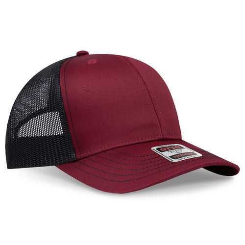 OTTO CAP 112-1 - 6 Panel Mid Profile Mesh Back Trucker Hat