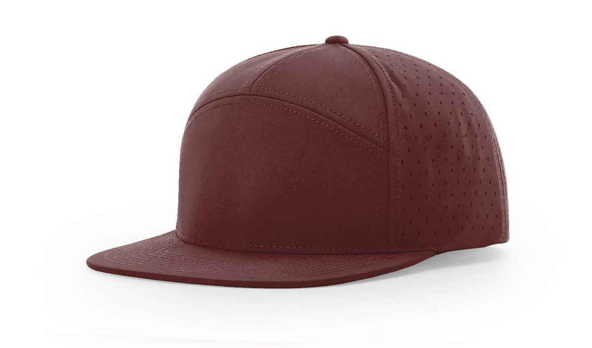 Richardson 169 7-Panel Hat Polyester Structured High-Profile Cap Adjustable Snapback - Richardson Cannon Hat