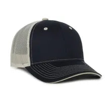 Outdoor Cap GWT‑101M – Mid‑to‑Low Crown Structured Garment‑Washed Mesh‑Back Cap