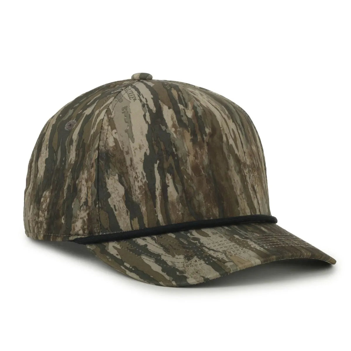 Outdoor Cap 550 Camo Performance 5-Panel Trucker Hat – High Crown Structured Cap with Moisture-Wicking Sweatband & Visor Cord
