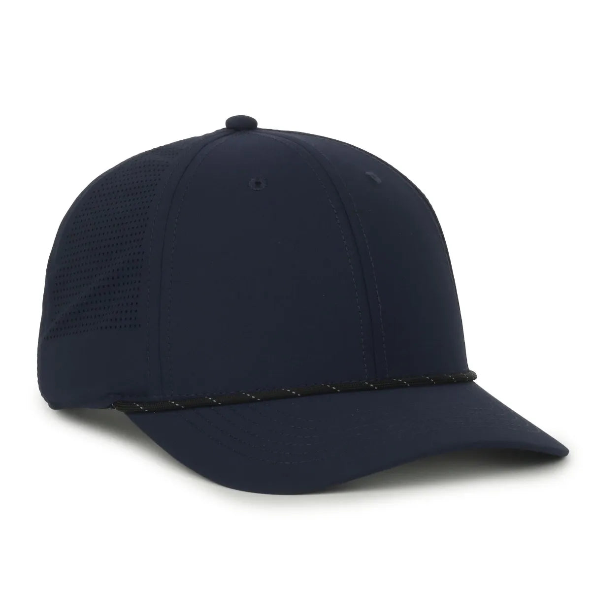 Outdoor Cap 660 Perforated Performance Polyester Cap w/Cord – Pro Mid Crown, Structured with Pre-Curved Visor