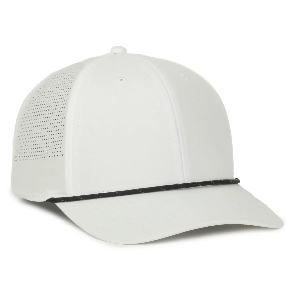 Outdoor Cap 660 Perforated Performance Polyester Cap w/Cord – Pro Mid Crown, Structured with Pre-Curved Visor