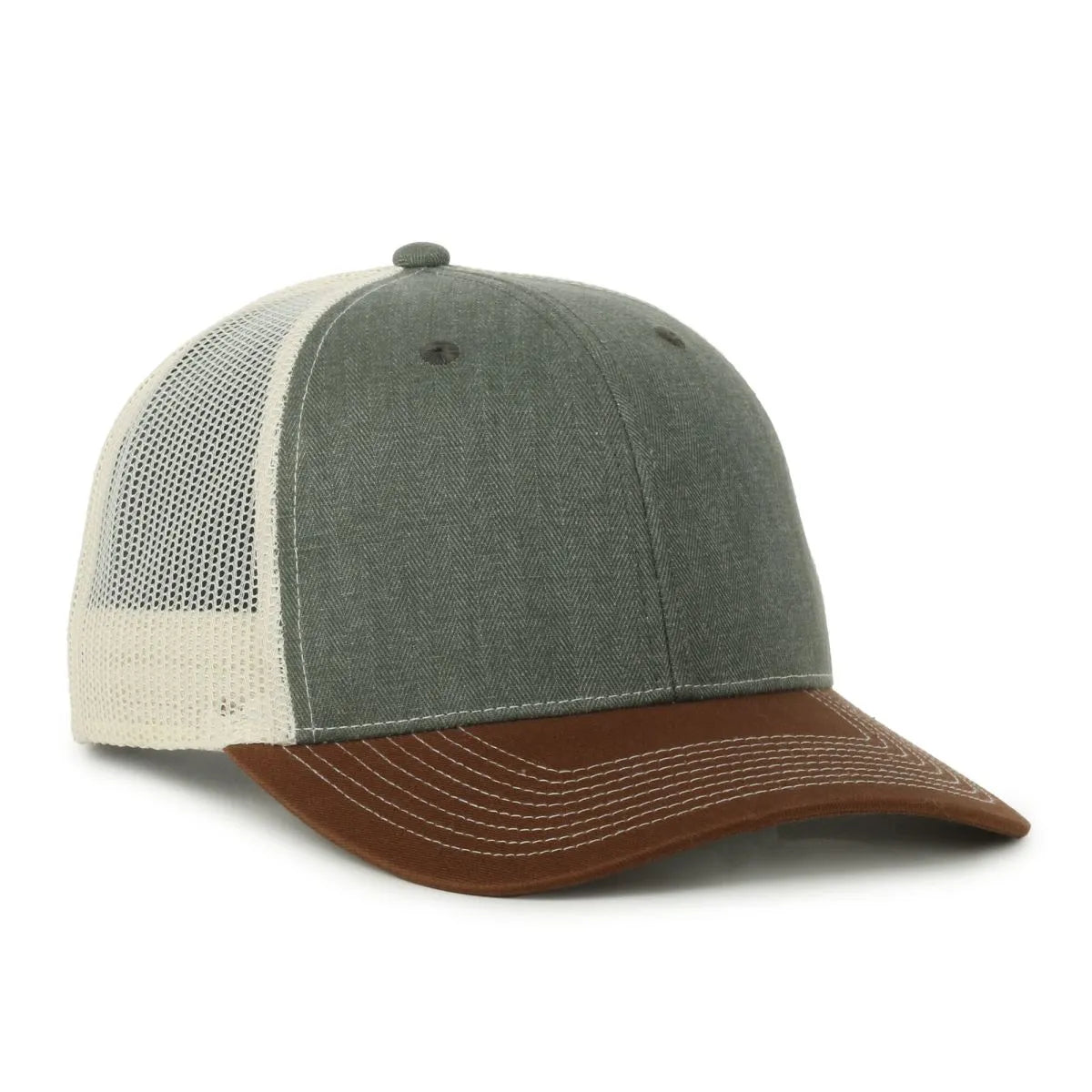 Outdoor Cap OC771 Premium Modern Trucker Cap – Pro Round Crown, Mesh Back, Structured Fit, Adjustable Snapback