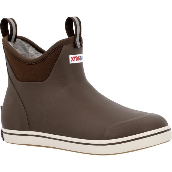 Xtratuf Men's Fleece-Lined Ankle Deck Boot - Waterproof Winter Boot