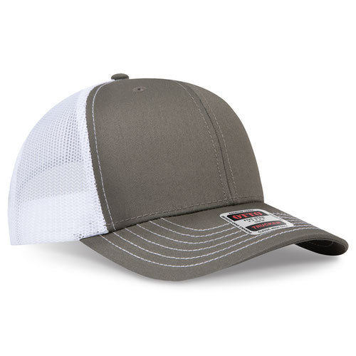 OTTO CAP 112-1 - 6 Panel Mid Profile Mesh Back Trucker Hat