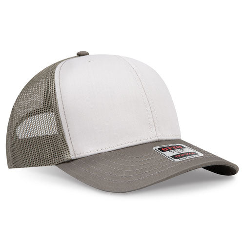 OTTO CAP 112-1 - 6 Panel Mid Profile Mesh Back Trucker Hat