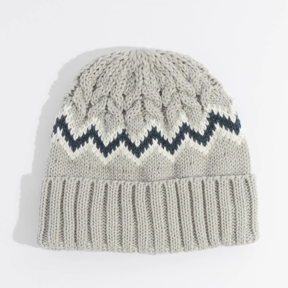 Coal Meadows Beanie – Cable Knit with Rib Cuff