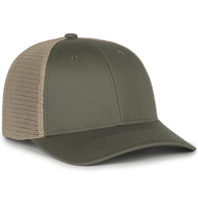 Outdoor Cap FLX672M ProFlex Stretch Mesh Cap – Structured Pro Round Crown, Premium Cotton Twill, Adjustable Sweatband