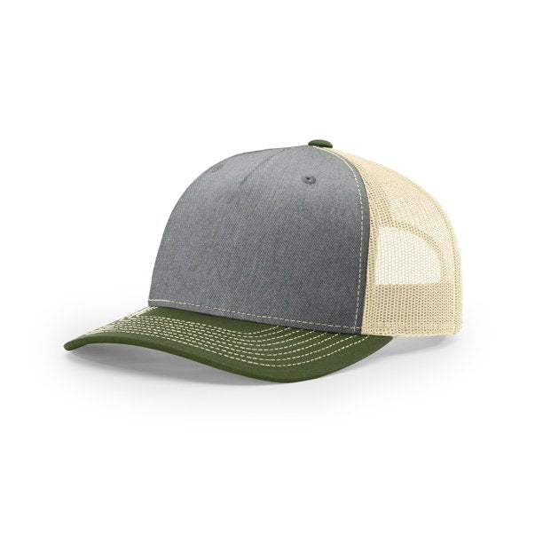 Richardson 112FP Trucker Hat Five Panel Cap Adjustable Split Hat Snapback Cap