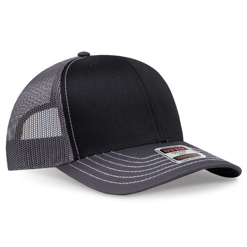 OTTO CAP 112-1 - 6 Panel Mid Profile Mesh Back Trucker Hat