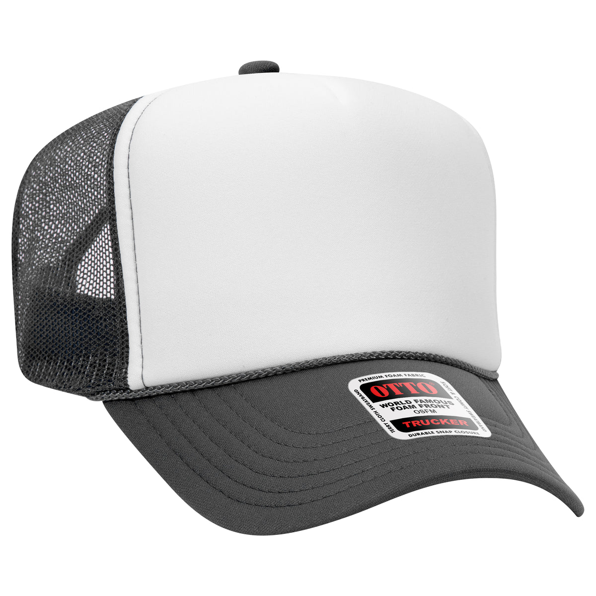 OTTO CAP 39-165 Foam Trucker Hat 5 Panel High Crown Trucker Cap - OSFM - OTTO 39