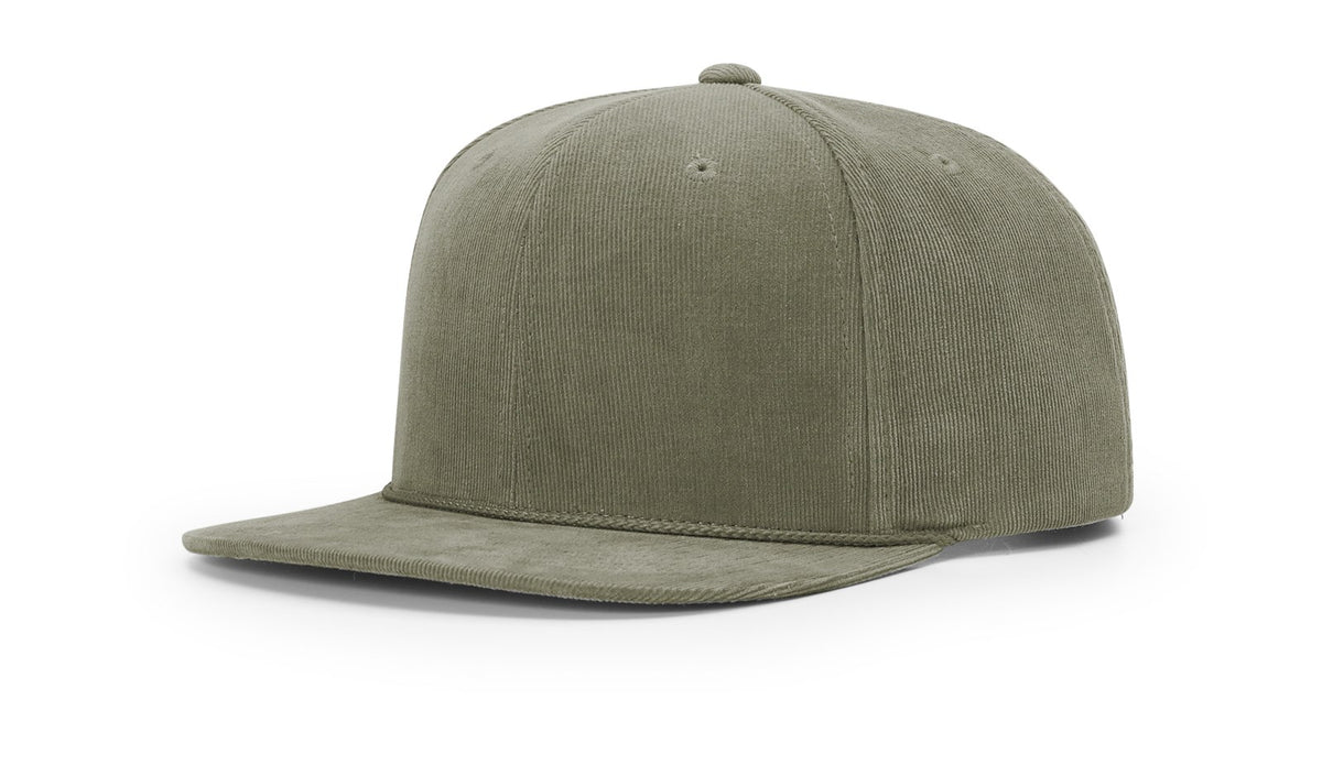 Richardson 253 Cotton Corduroy Snapback Hat – UPF 50+ Rope-Bill Cap OSFM