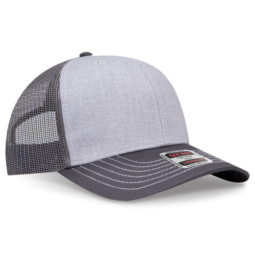 OTTO CAP 112-1 - 6 Panel Mid Profile Mesh Back Trucker Hat