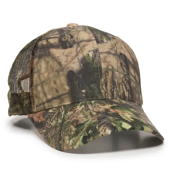 Outdoor Cap 315M – Pro‑Mid Crown Structured Canvas Camo Cap with Mesh Back and Pre‑Curved Visor