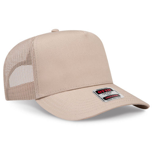 OTTO CAP 32-285 - 5 Panel Mid Profile Mesh Back Trucker Hat