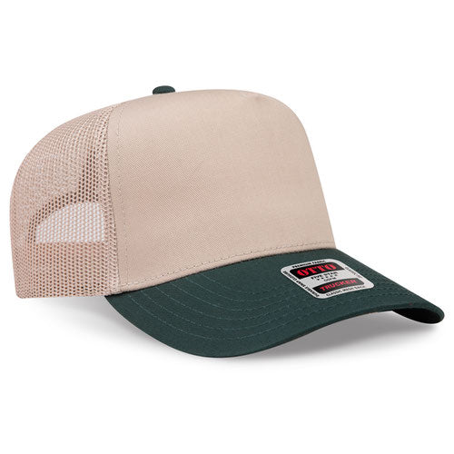 OTTO CAP 32-285 - 5 Panel Mid Profile Mesh Back Trucker Hat