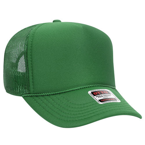 OTTO CAP 32-467 - 5 Panel Mid Profile Mesh Back Trucker Hat