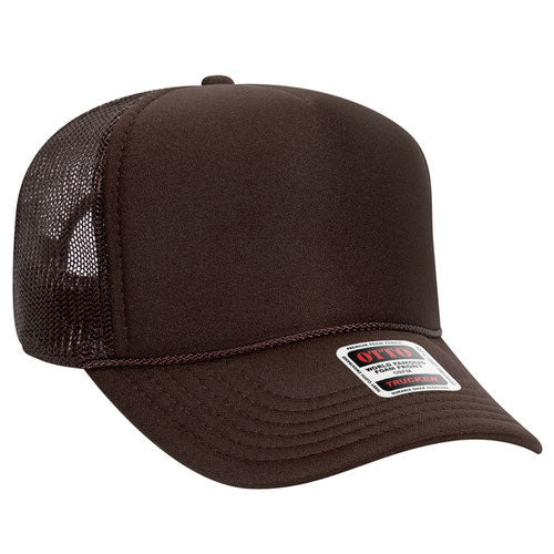 OTTO CAP 32-467 - 5 Panel Mid Profile Mesh Back Trucker Hat